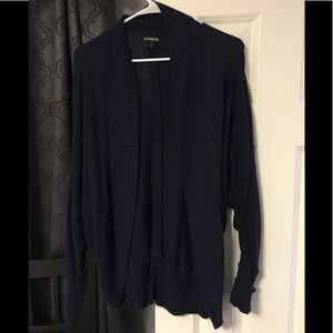 Navy Express cardigan sweater